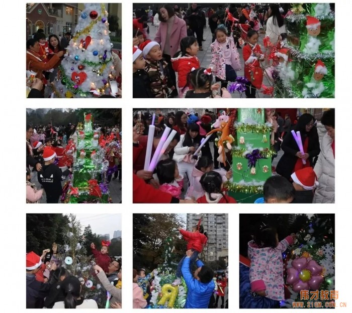 喜樂•歡聚•給予，盡在四川省成都市溫江區(qū)時代西錦偉才幼兒園圣誕活動