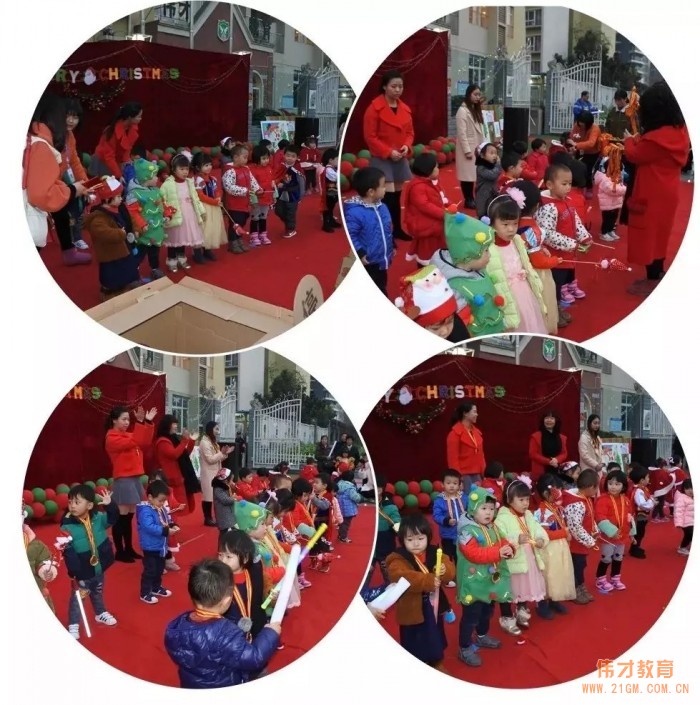 喜樂•歡聚•給予，盡在四川省成都市溫江區(qū)時代西錦偉才幼兒園圣誕活動