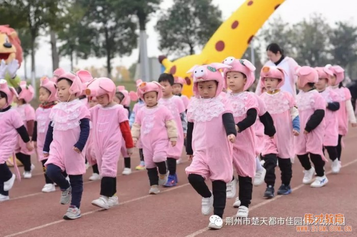 湖北荊州楚天都市佳園偉才幼兒園:森林運動會
