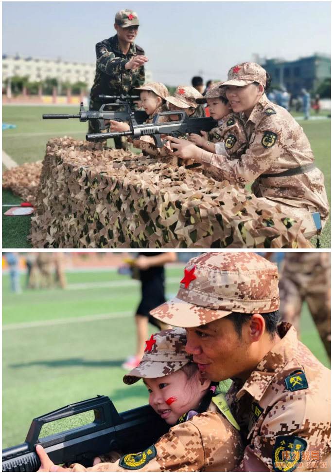 颯爽英姿，小小特種兵丨廣西貴港凱旋國際偉才幼兒園國慶親子軍事演習活動