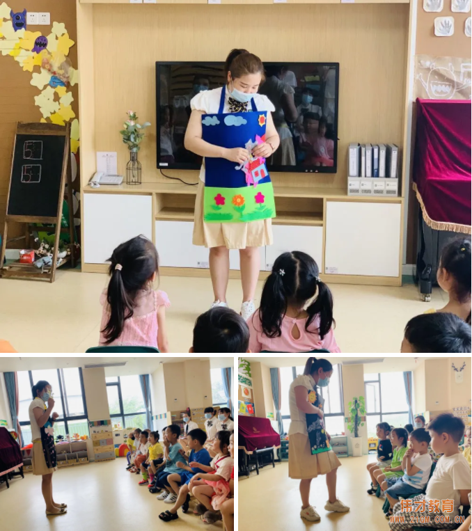 河南平頂山藍(lán)灣翠園偉才幼兒園特色課:全英圍裙劇—口袋繪本