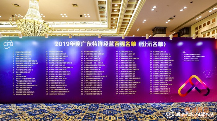 偉才教育榮獲“2019 年度廣東特許經(jīng)營(yíng)百?gòu)?qiáng)”